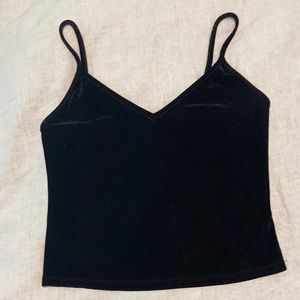 Forever 21 velvet tank crop medium